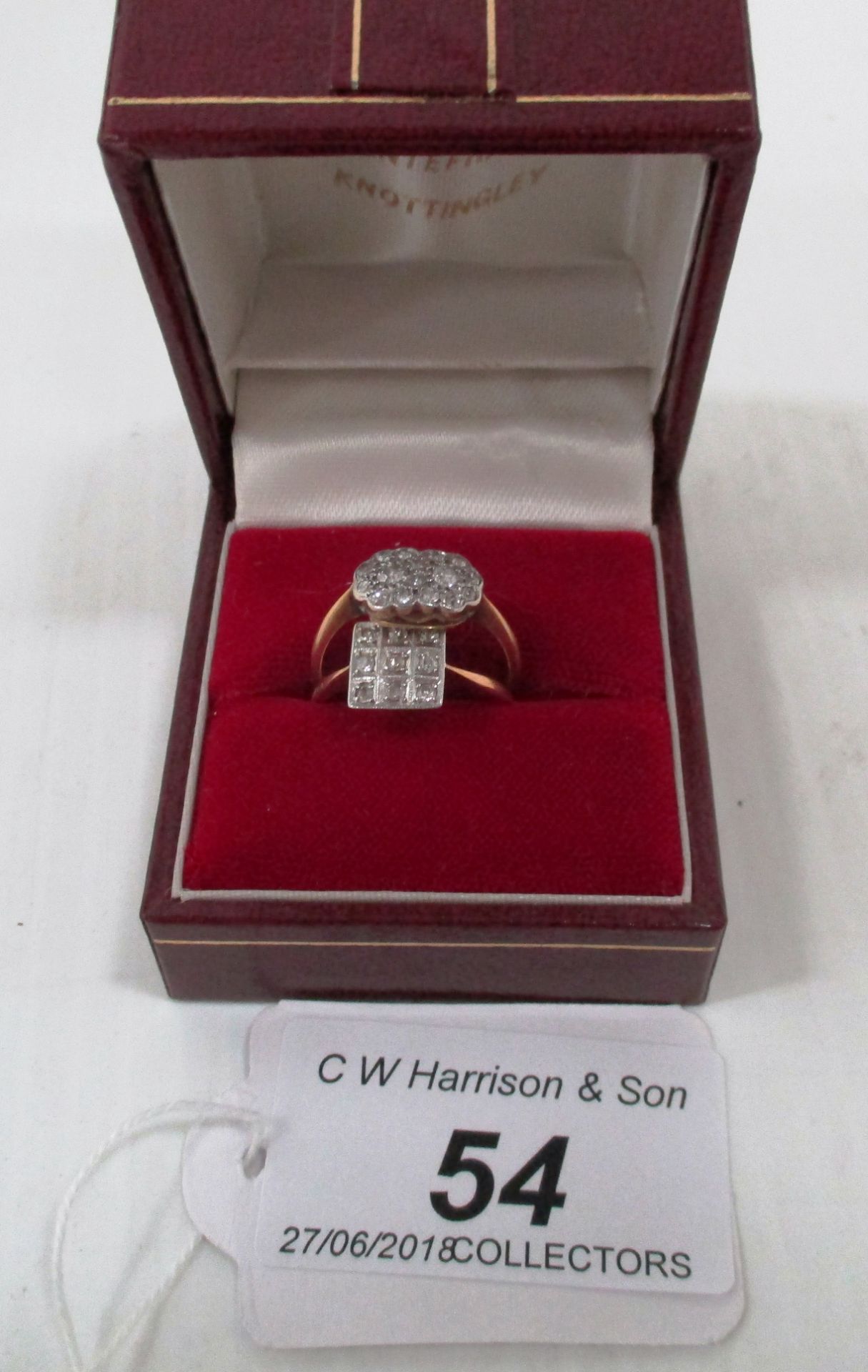 Two 18ct gold diamond rings [total approximate weight 4.