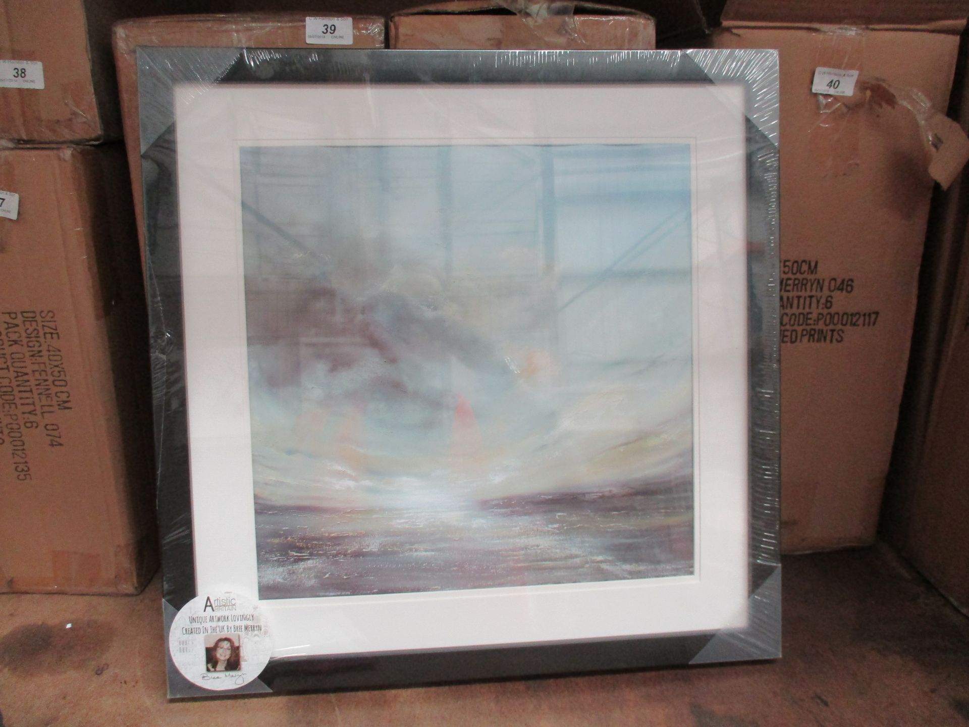 6 x Artistic Britain framed prints of "Winter Storm" by Shirley MacArthur 35 x 36 cm [1 outer box]