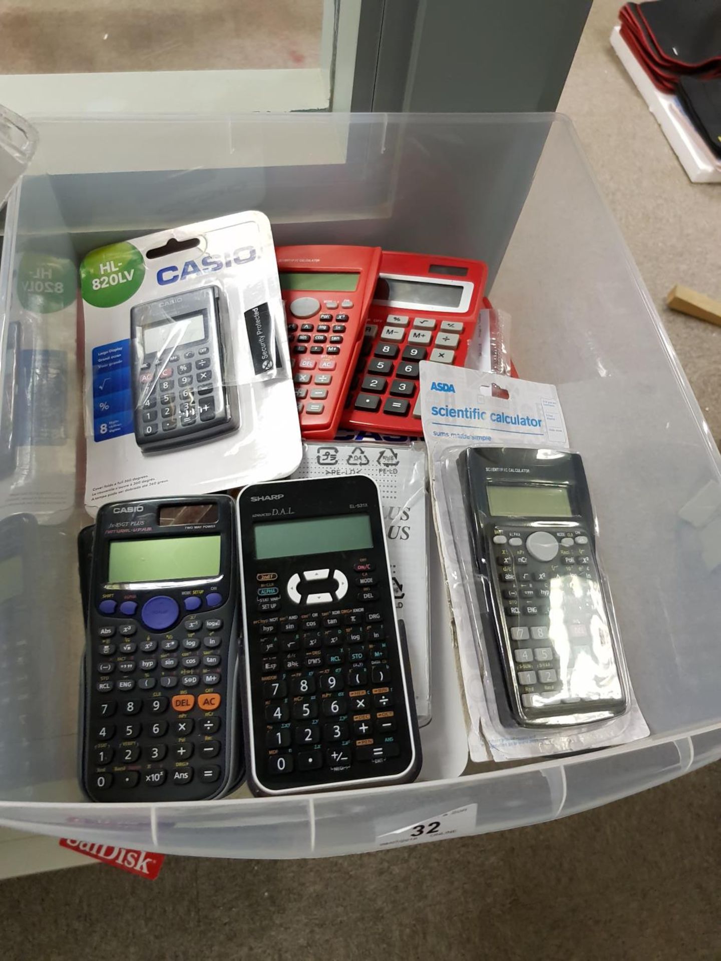 Contents of Box – mixed Calculators to include Scientific