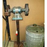 Black & Decker 10" ball bearing bench grinder 440v on metal stand