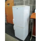 A Lec white upright fridge/freezer