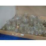 Contents to part table top - assorted glassware