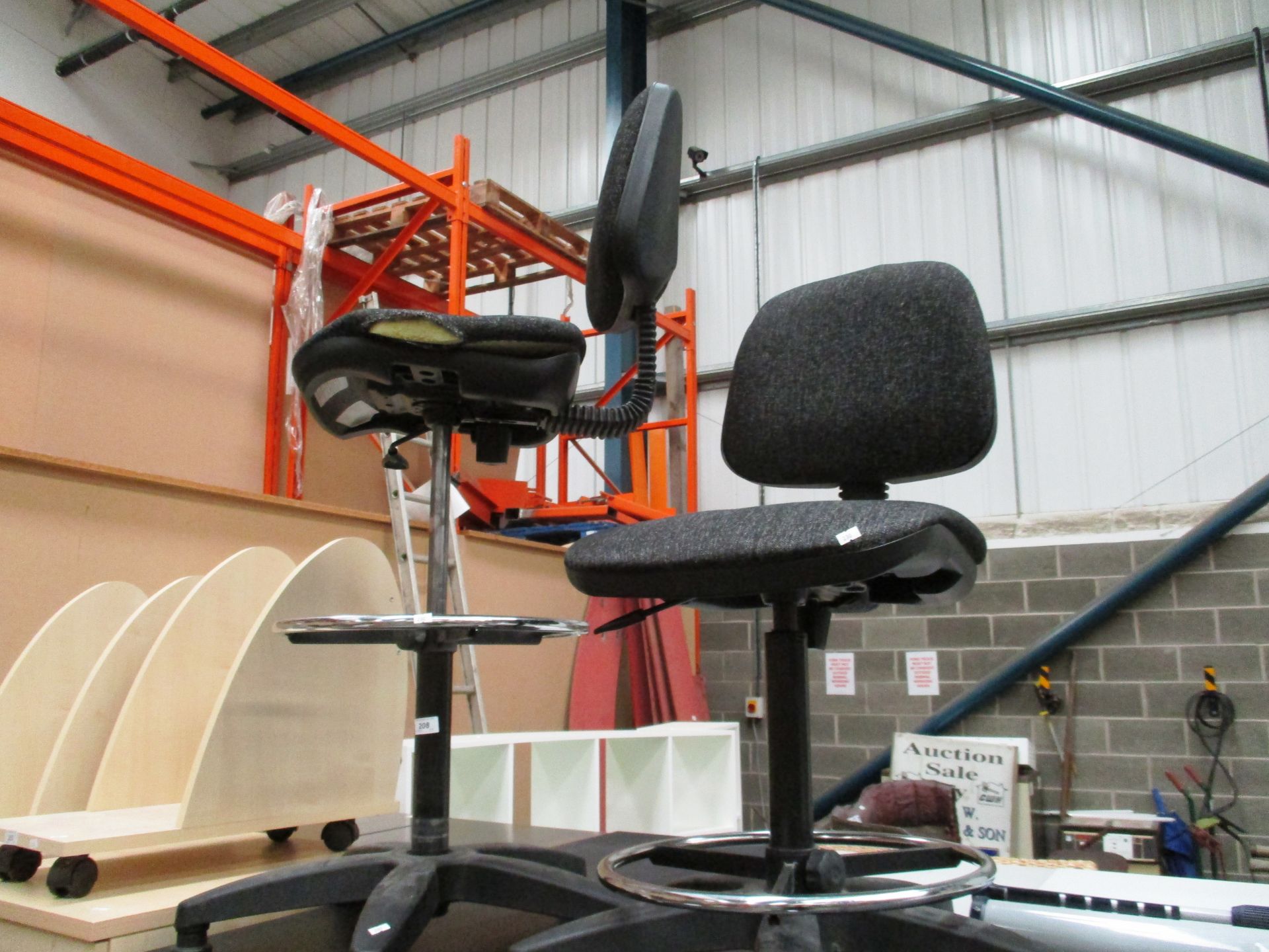 Two operators swivel chairs