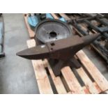 Large two horn metal anvil