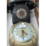 Two items - black plastic telephone TEL706F,