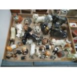 Contents to tray - approximately thirty assorted porcelain figurines