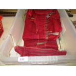 Eight items - brace bits in tool rolls,