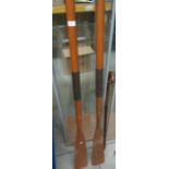 A pair of Seagrade wooden oars