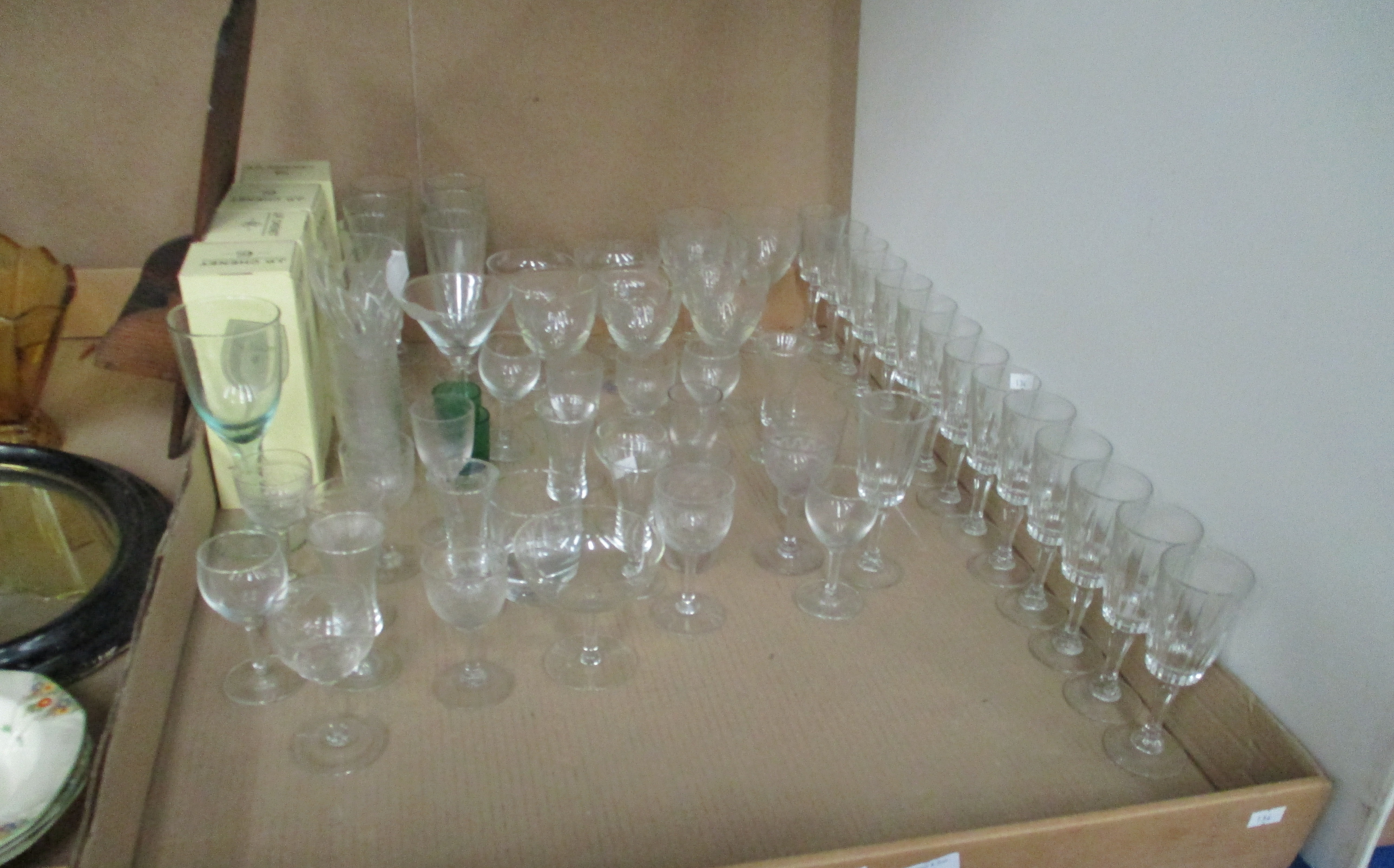 Assorted stem and other glassware