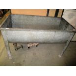 Galvanised water trough on legs approx.
