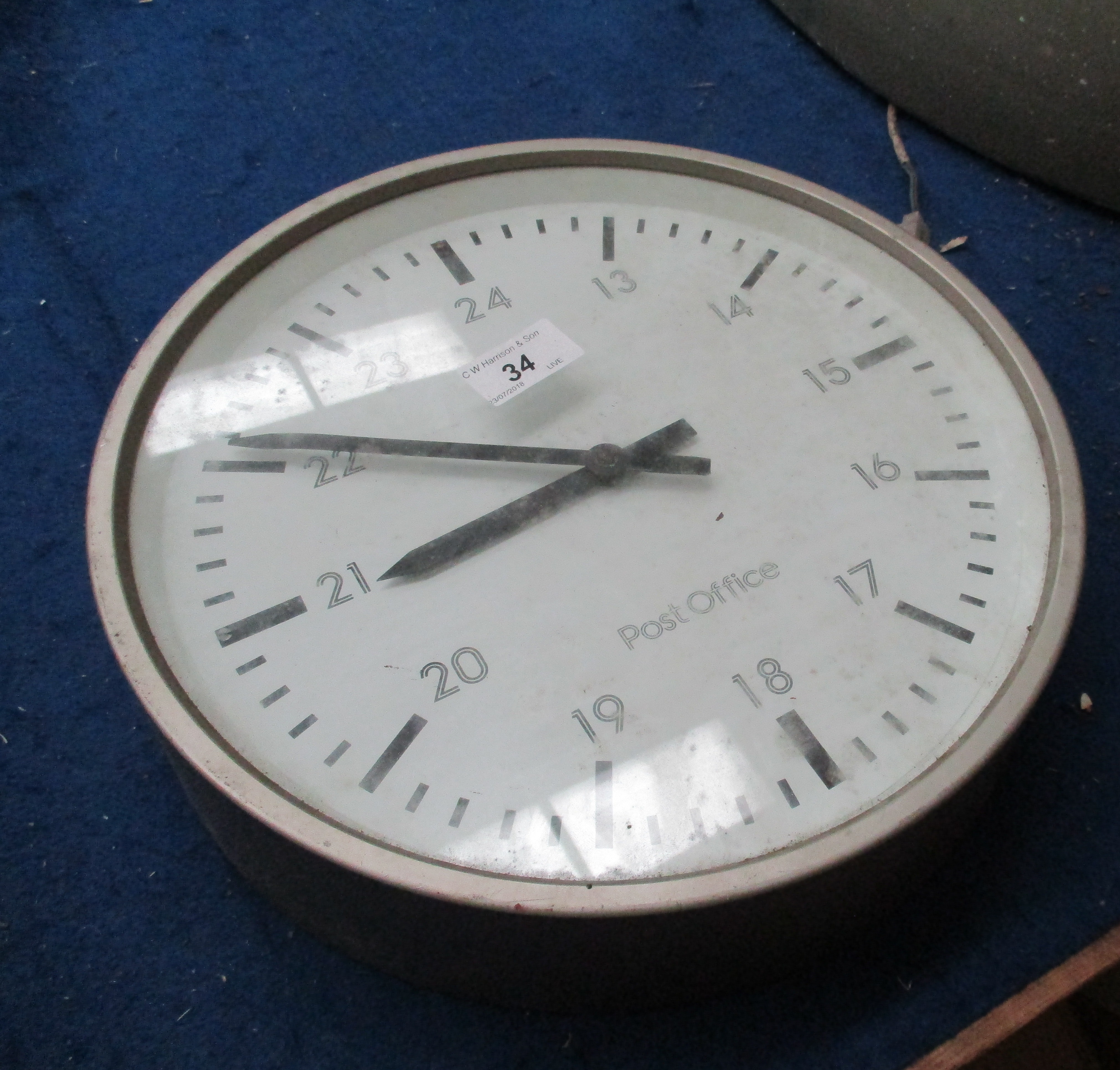 A Post Office electric wall clock 28cm diameter