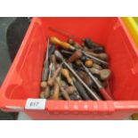 Large turn screws and screw drivers of various shapes and sizes - approximately 60