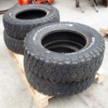Set of four BF Goodrich mud-terrain T/A LT245/70R17 part worn tyres