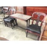 3 x assorted chairs and an occasional table [all at fault]