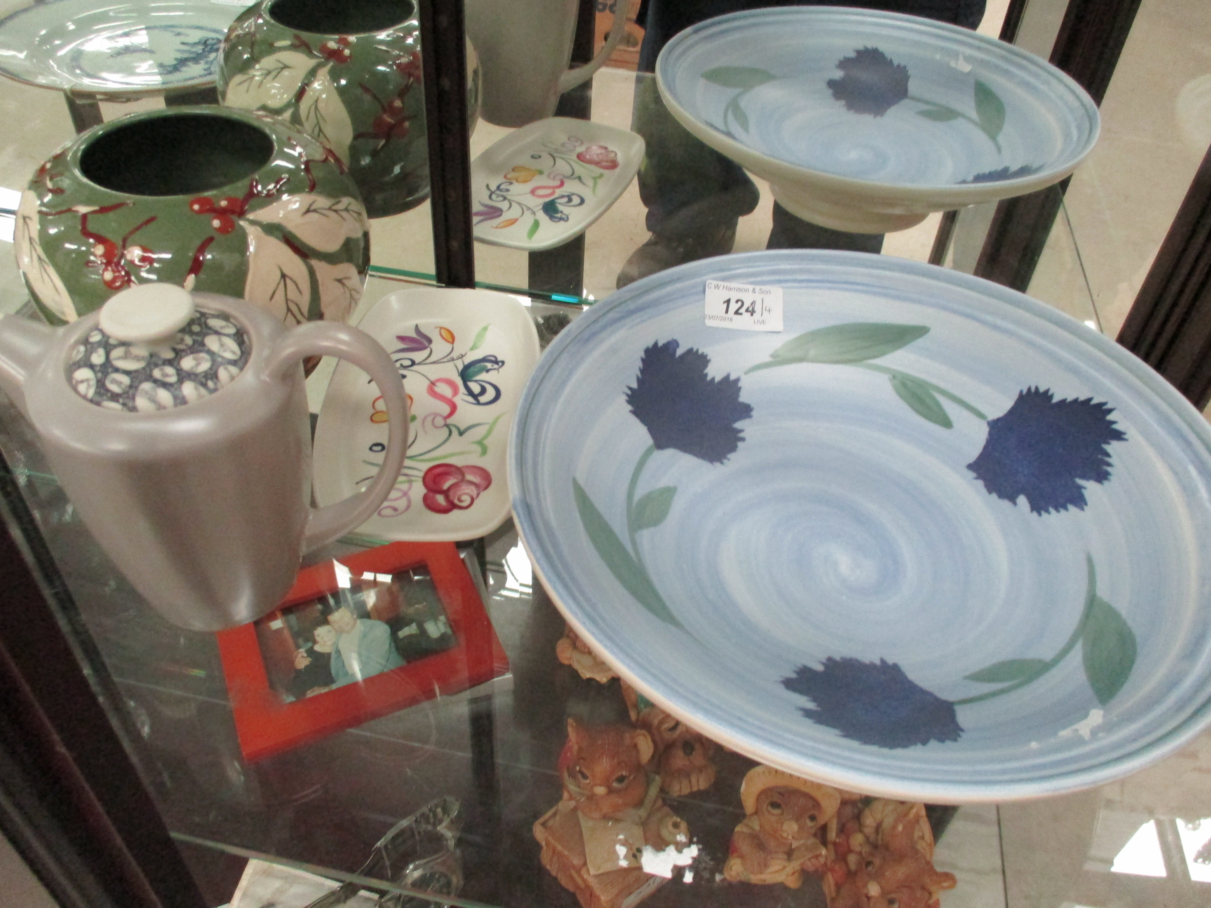 Three Poole Pottery items - bowl,