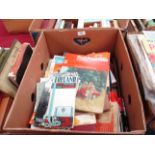 Contents to box - large quantity of assorted maps, pamphlets relating to travel etc.