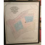 Framed map of Holloway Farm Estate, Dorking, Surrey,