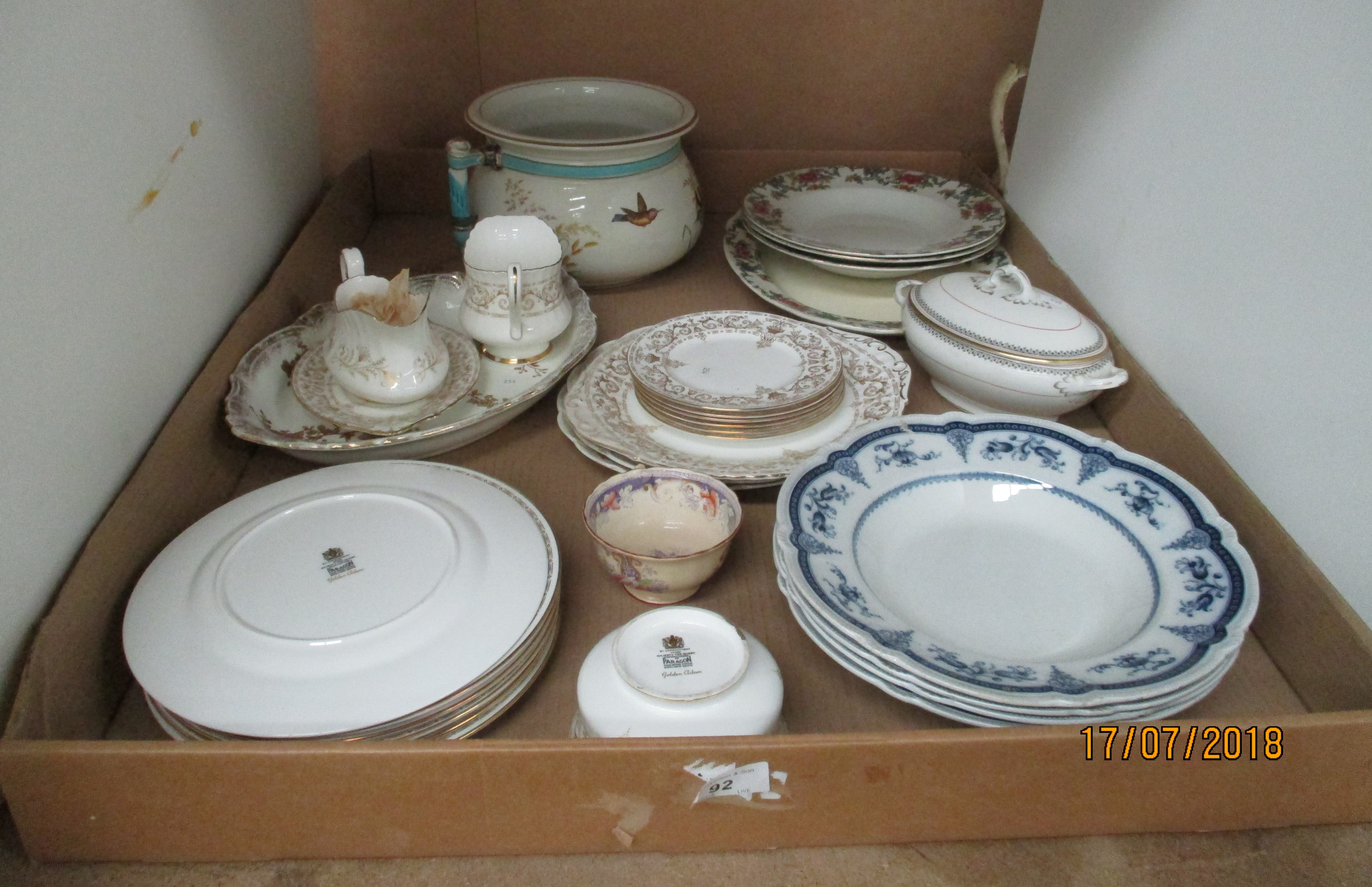 Contents to tray - Royal semi porcelain 'Flanders' plates,