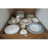 Contents to tray - Royal semi porcelain 'Flanders' plates,