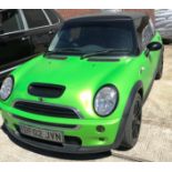 MINI COOPER 1.6 S 3 DOOR HATCHBACK - petrol - green Reg No DF02 JVN Rec Mil 103,962+ 1st Reg 21.