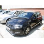 VW POLO 1.4SE 85 5 DOOR HATCHBACK - petrol - black Reg No YG60 EFZ Rec Mil 84,470+ 1st Reg 17.09.