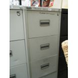 A Royal grey metal four drawer filing cabinet (unlocked no keys)