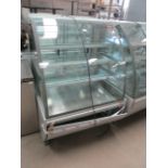 A Jordao Vision Neutra 950 curved glass front mobile food display cabinet - 240v