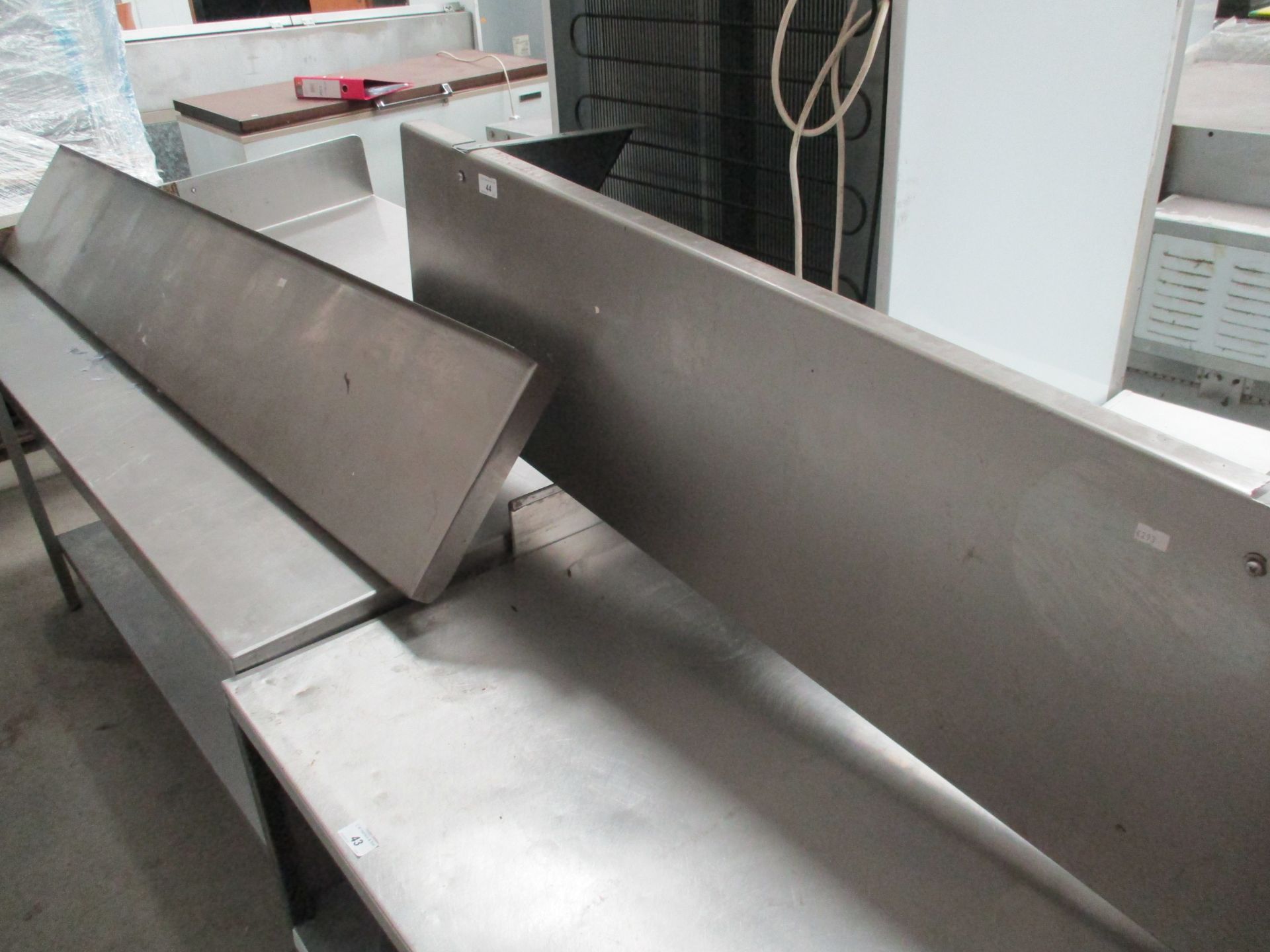 2 x stainless steel shelves