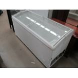 A Rio S175 white chest freezer 170cm long