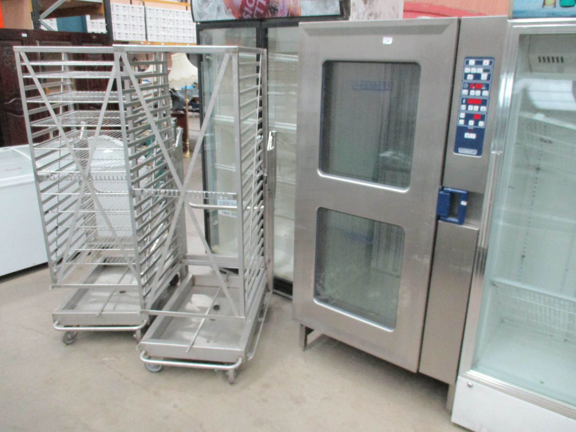 A HOBART CSD2022E STAINLESS STEEL STEAM OVEN 3 phase, s/n 81.