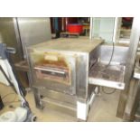 A Zanolli Synthesis stainless steel commercial pizza oven - gas - single phase S/N 02E29893