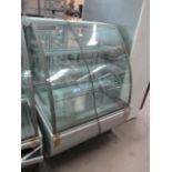 A Jordao Vision Neutra 950 C/G curved glass front mobile food display chiller cabinet - 240v