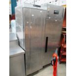 A Gram F410 stainless steel commercial upright fridge