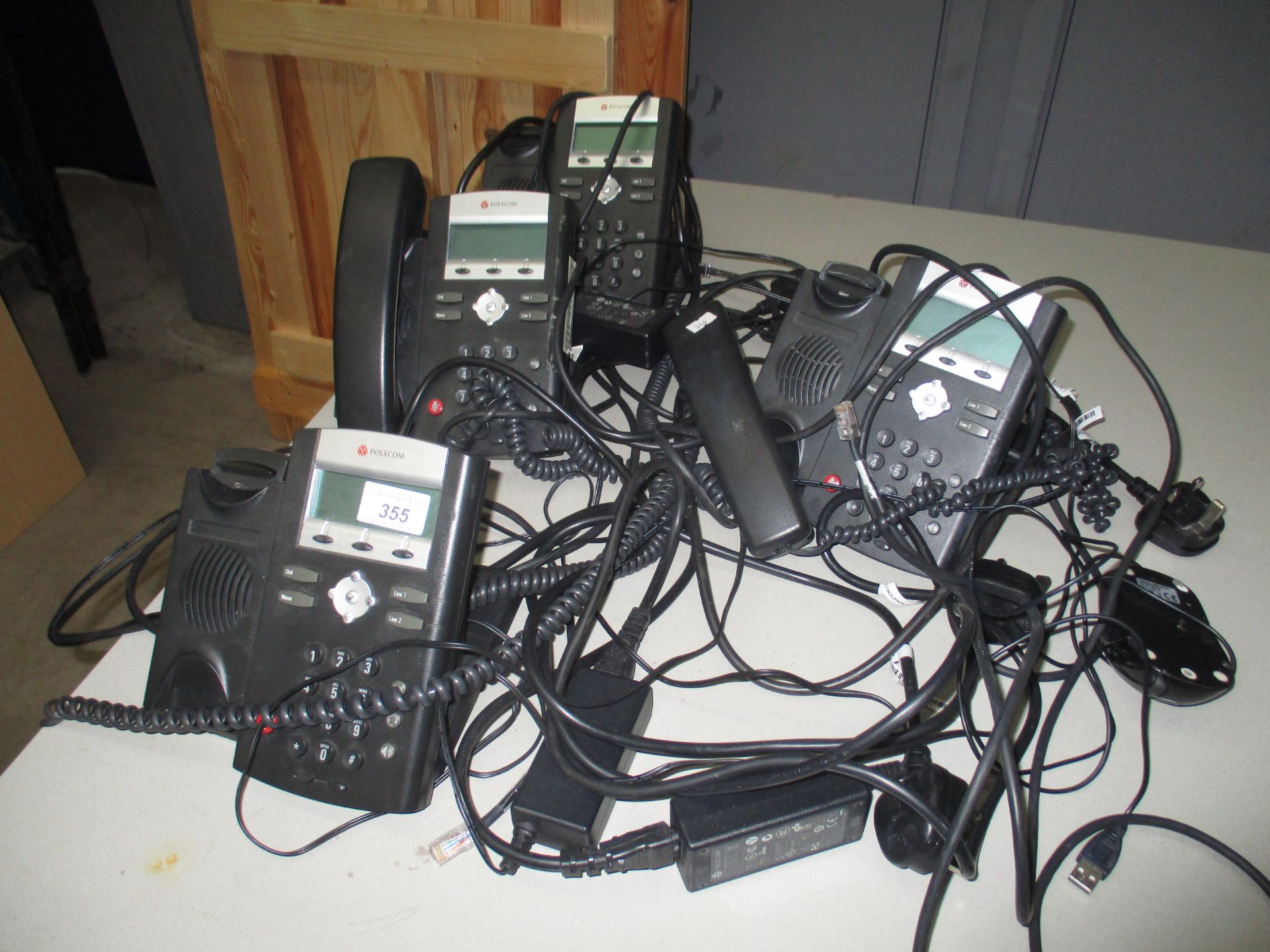 4 x Polycom digital telephones with power adaptors