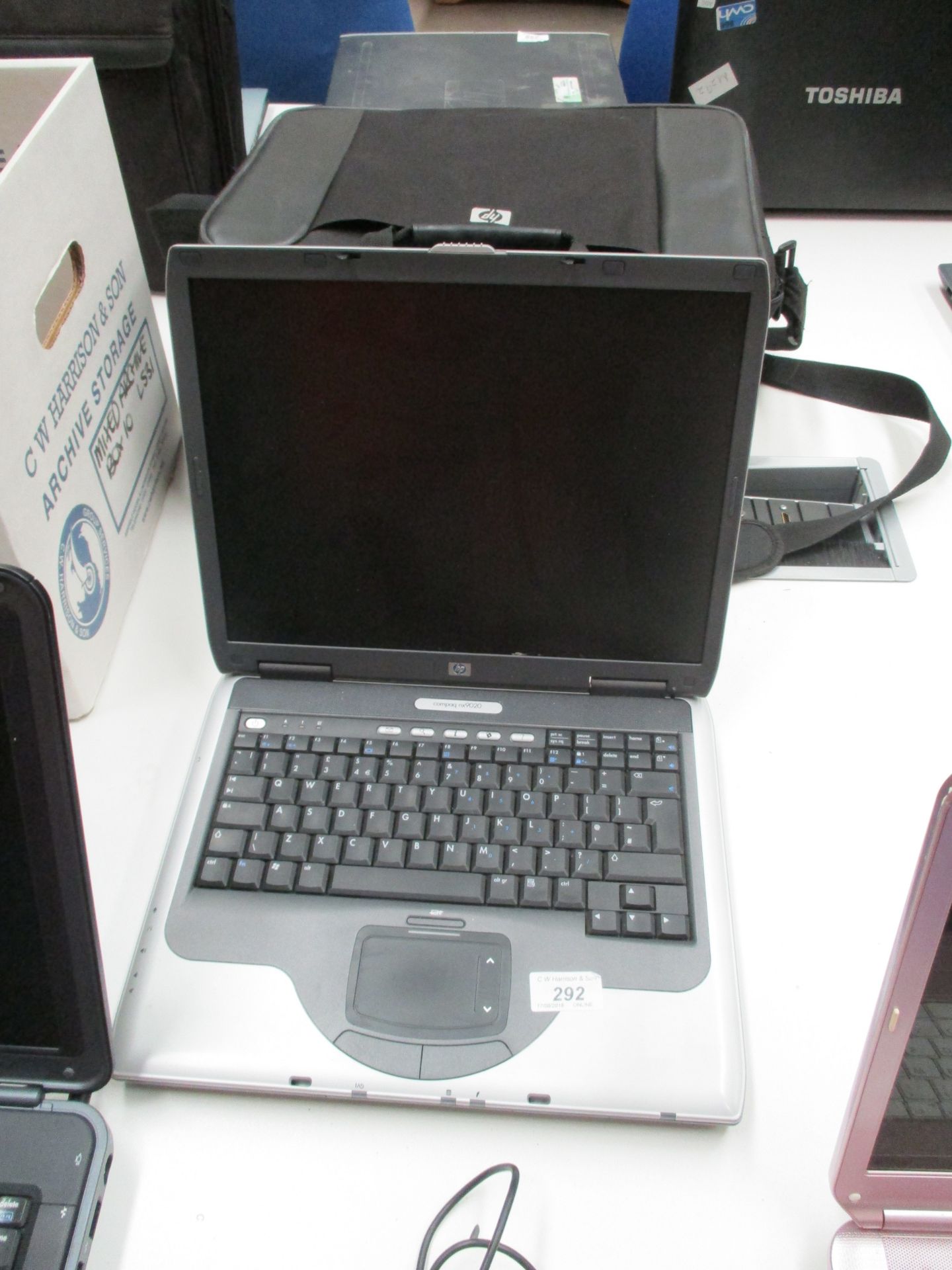 An HP Compaq NX9020 laptop computer - no power lead