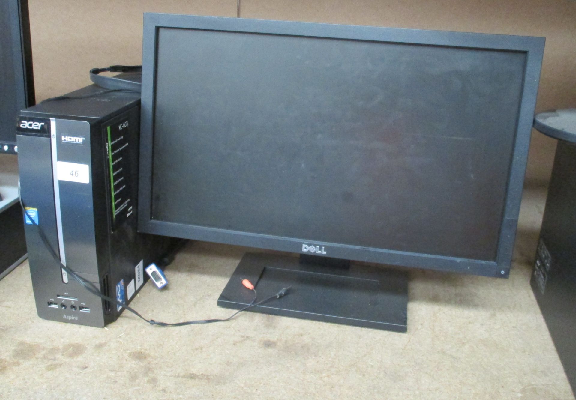 An Acer Aspire XC-603 mini tower computer - power lead,