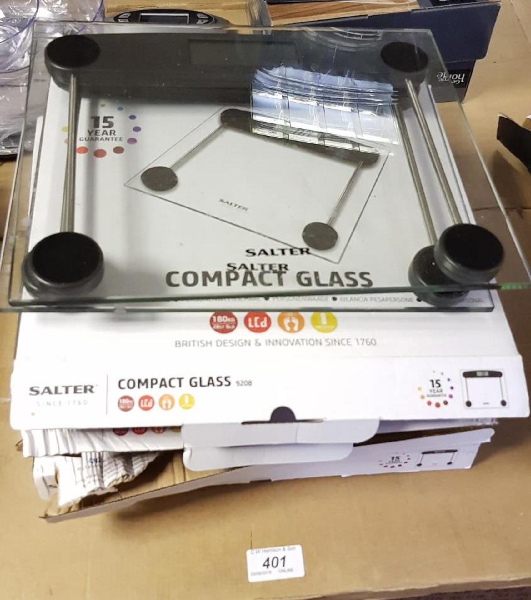 (5x) Salter Compact Glass Digital Bathro