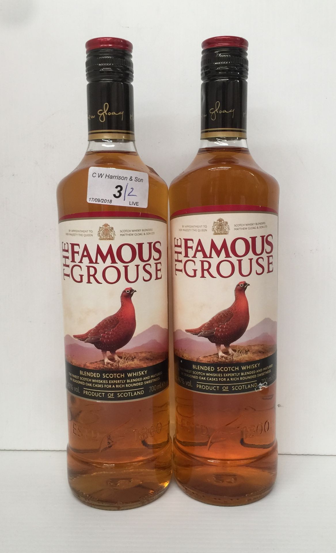 2 x 700ml bottles of The Famous Grouse Blended Scotch Whisky