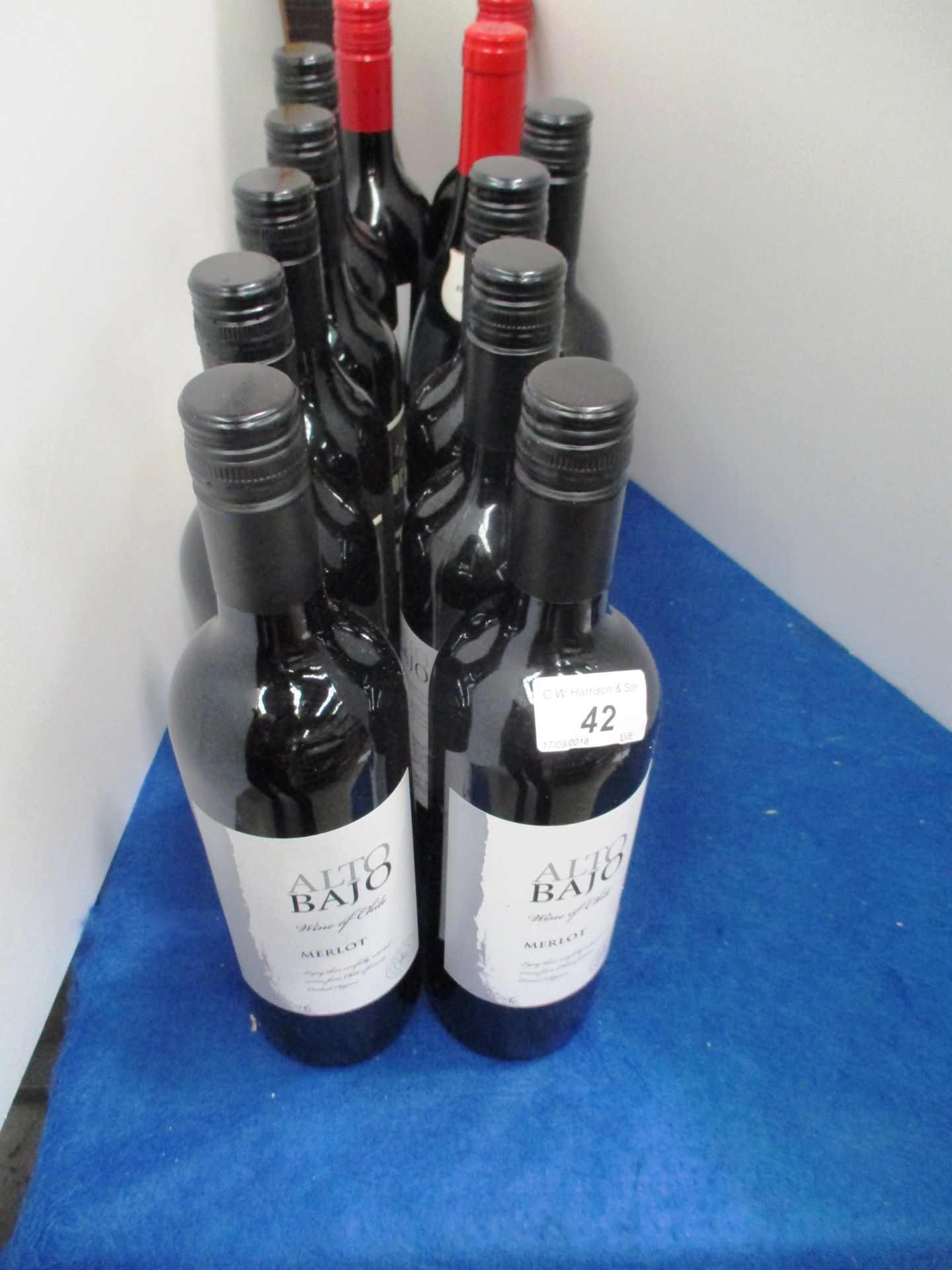 13 x 750ml/75cl bottles of assorted red wine, Paddock Australian Shiraz, Alto Bajo Chilean Merlot,