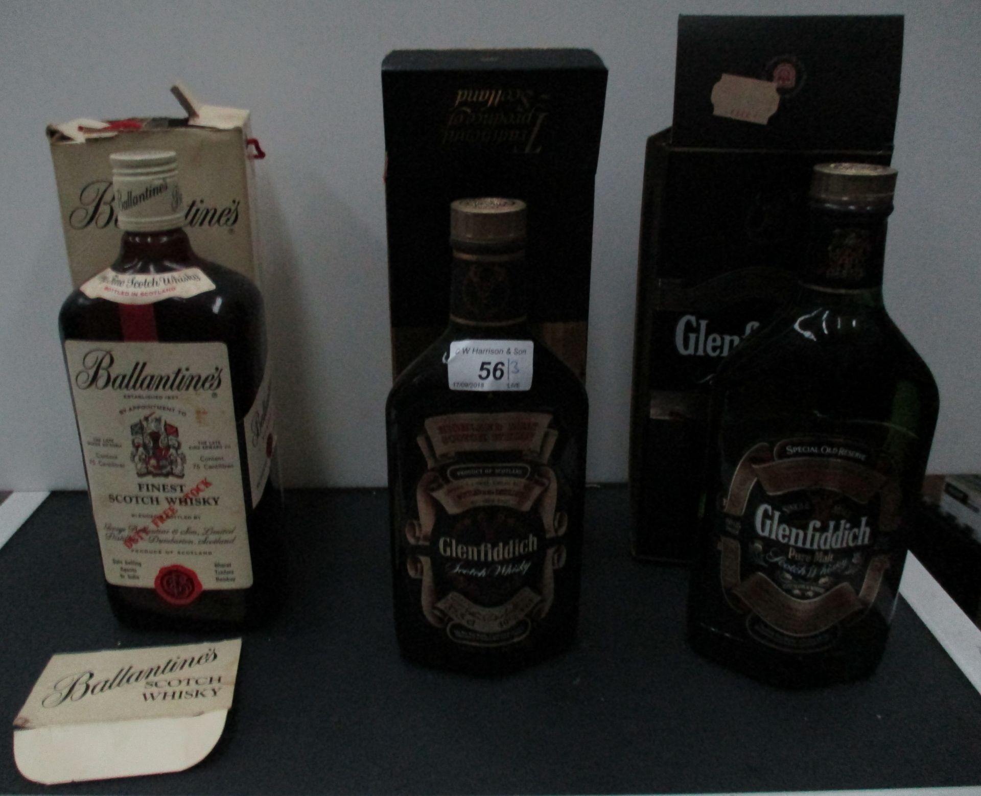 A 75cl bottle of Ballantine's Finest Scotch Whisky in presentation box, a 37.