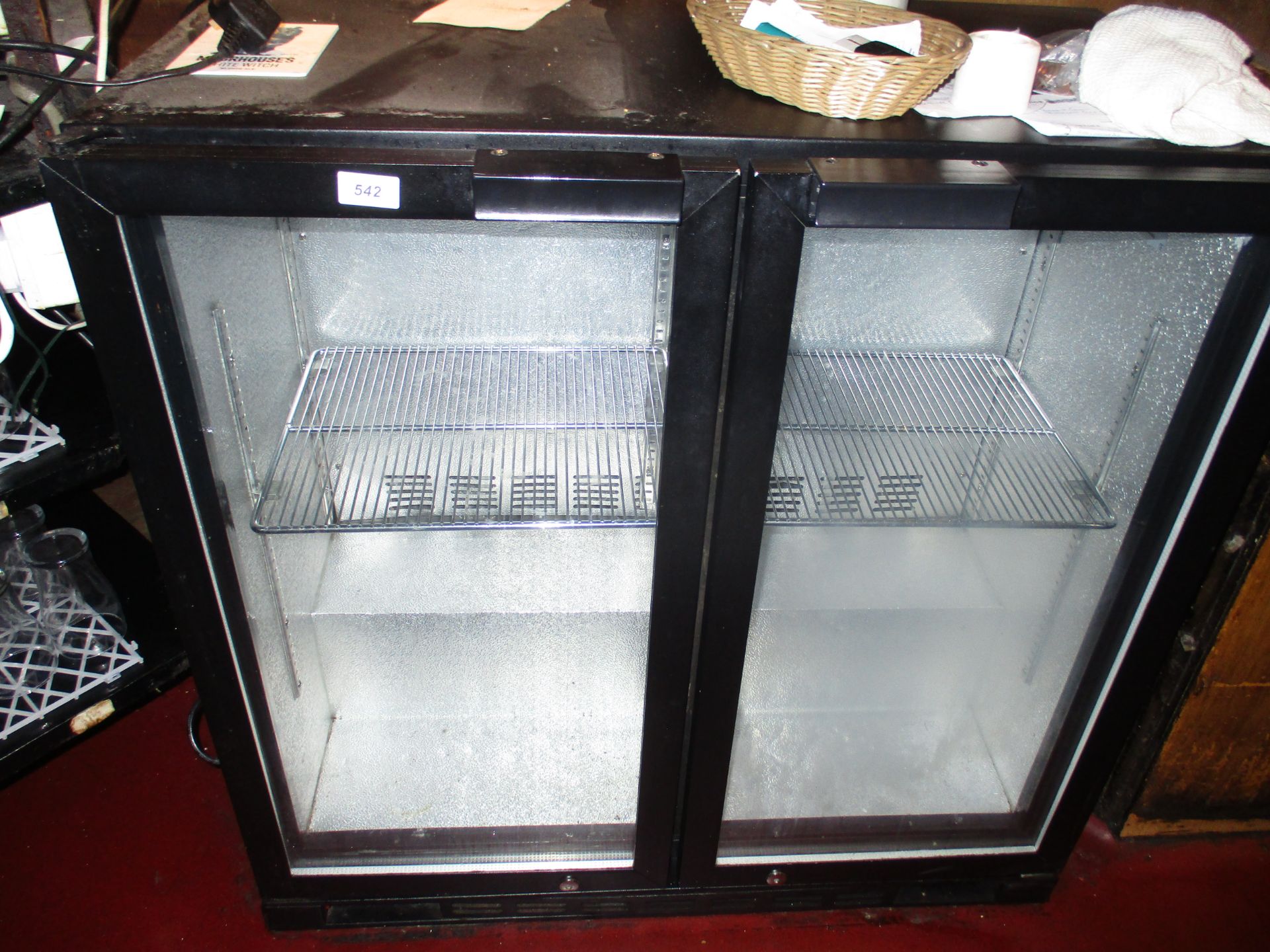 A double door under counter bottle chiller, type KG250,