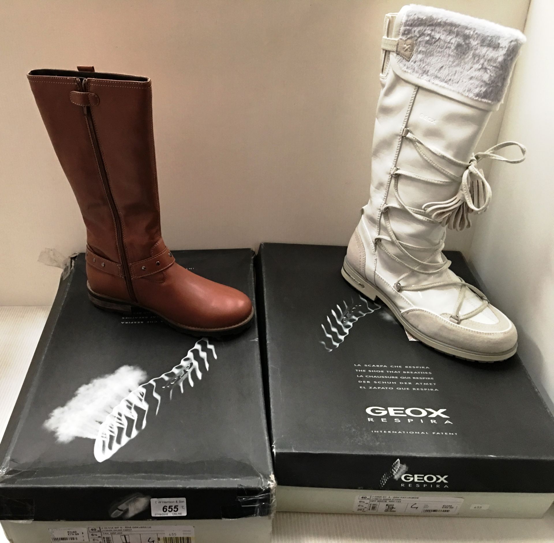 2 x pairs of adult's ankle boots - Geox