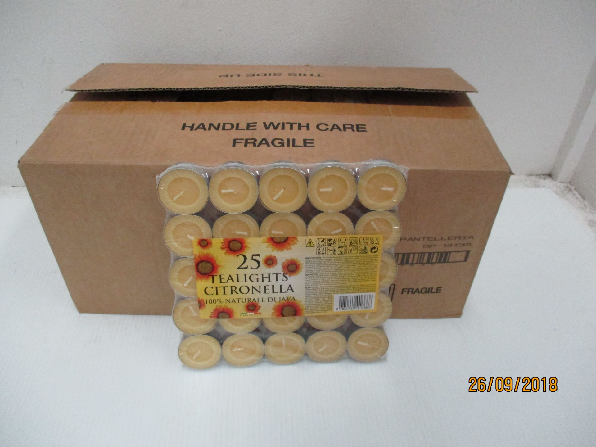 20 x packs of 25 100% Naturale Di Java citronella tealights (1 outer box)