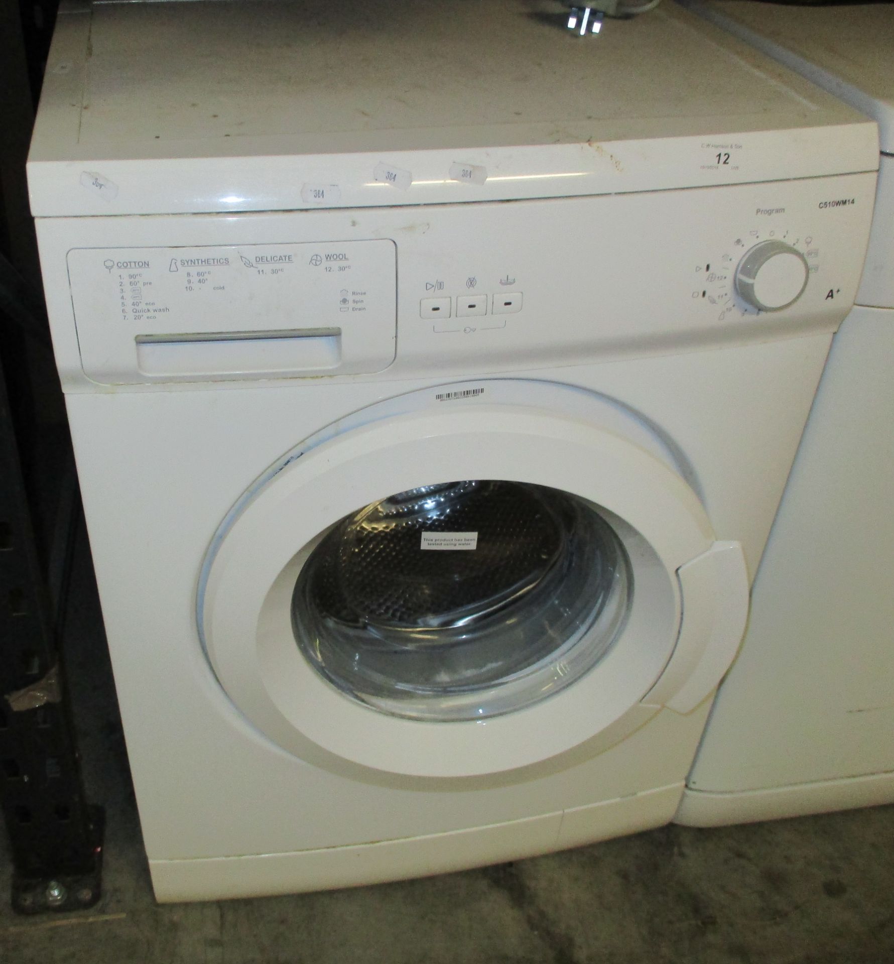 A C510WM14 automatic washing machine supplied by DSG Retail Ltd