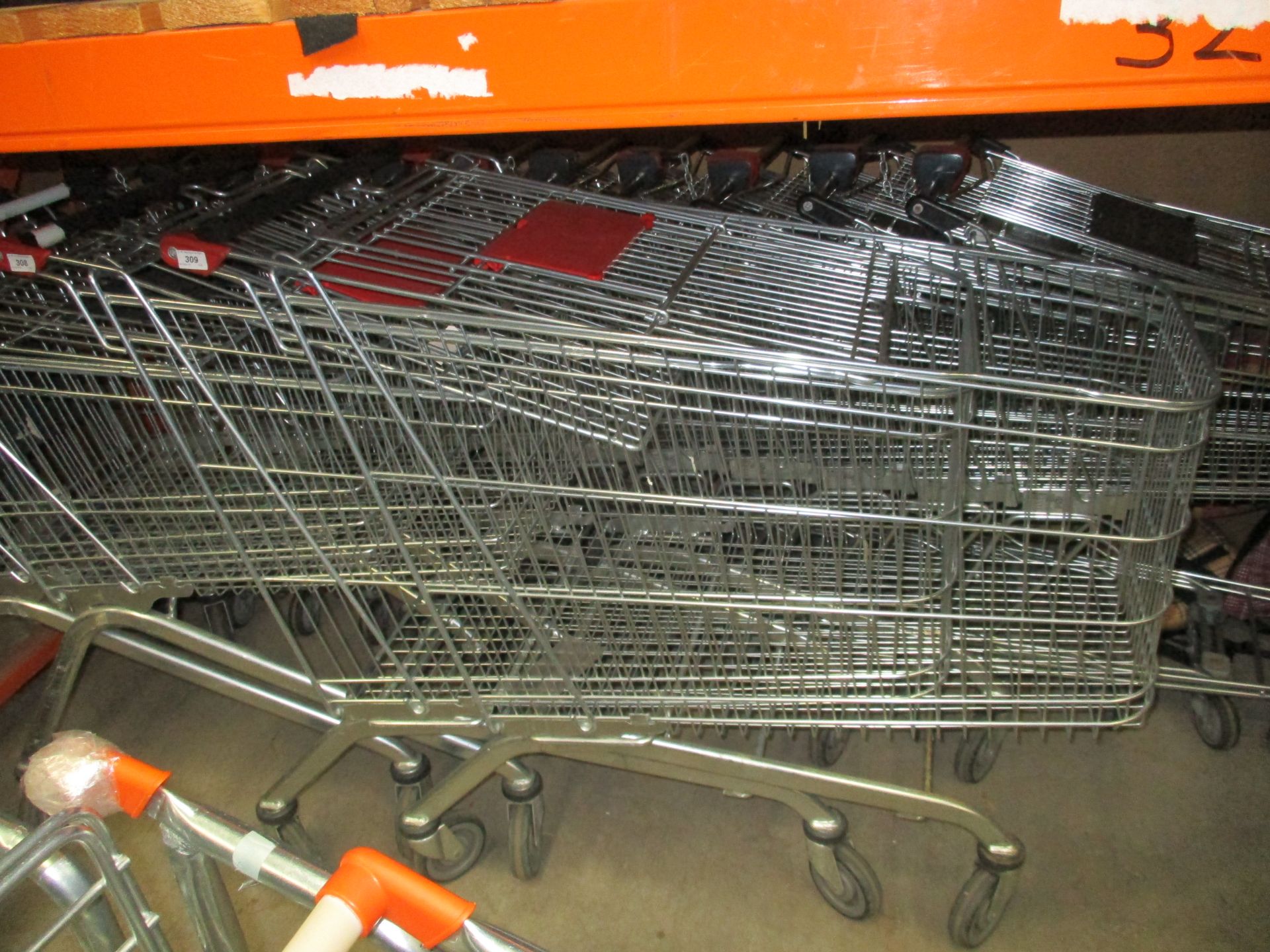 10 x assorted metal shopping trolleys