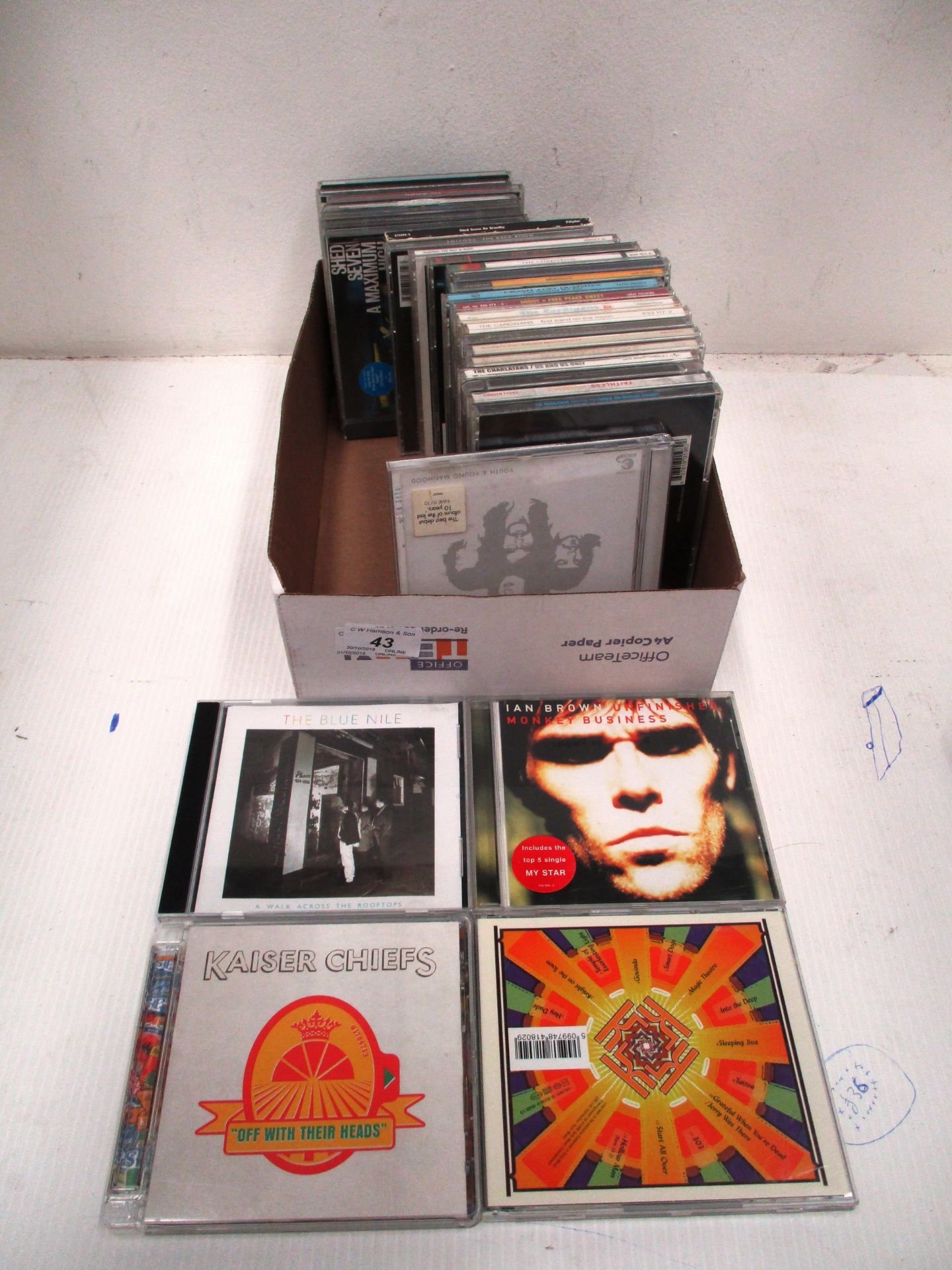 Approximately 30 x indie/90s CDs including Ian Brown, Shed Seven, Kaiser Chiefs,