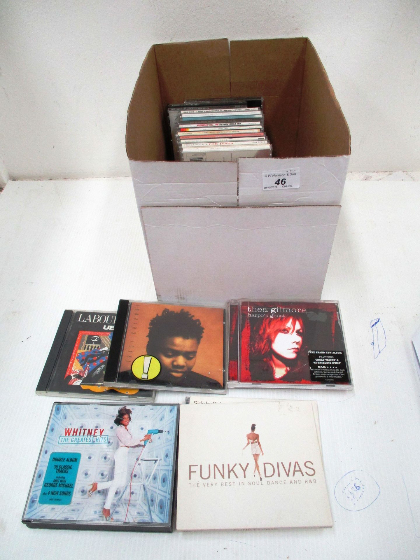 Approximately 30 x rock/pop CDs including Whitney Houston, UB40,