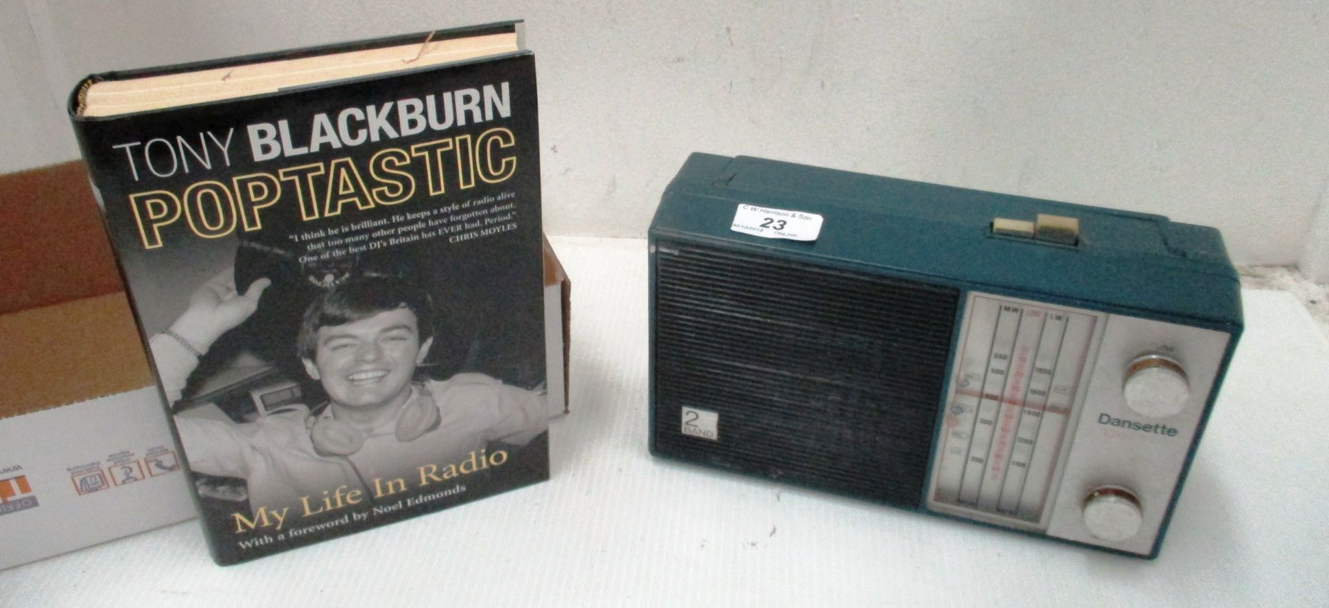 Dansette Oxford radio and Tony Blackburn autobiography