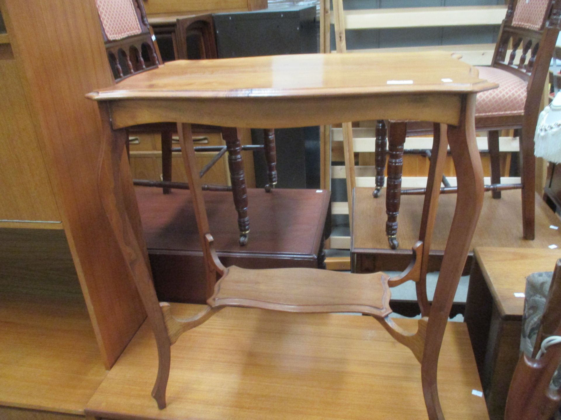 A mahogany hall table