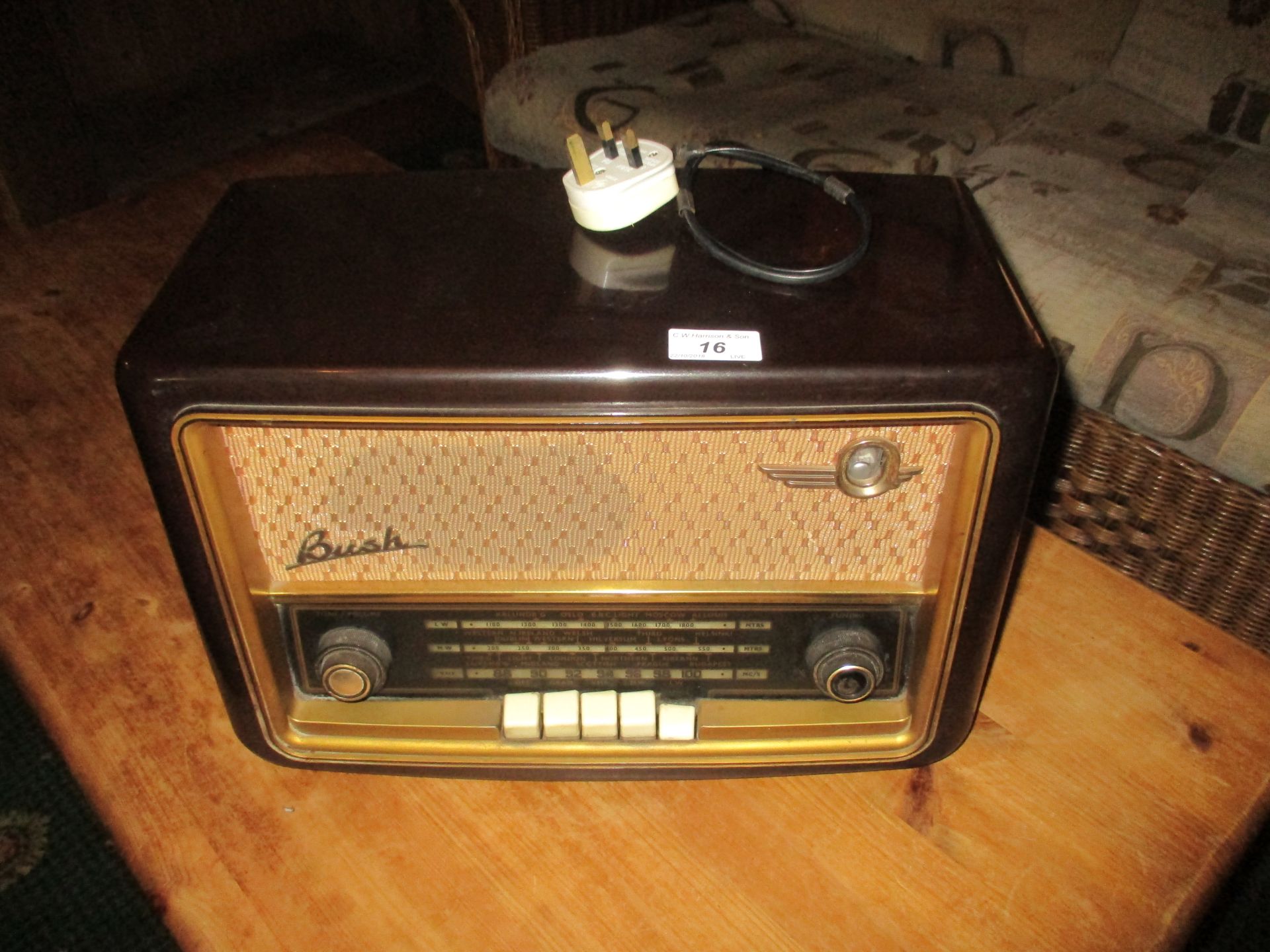 Bush radio type VHF61 - as seen - ornamental only